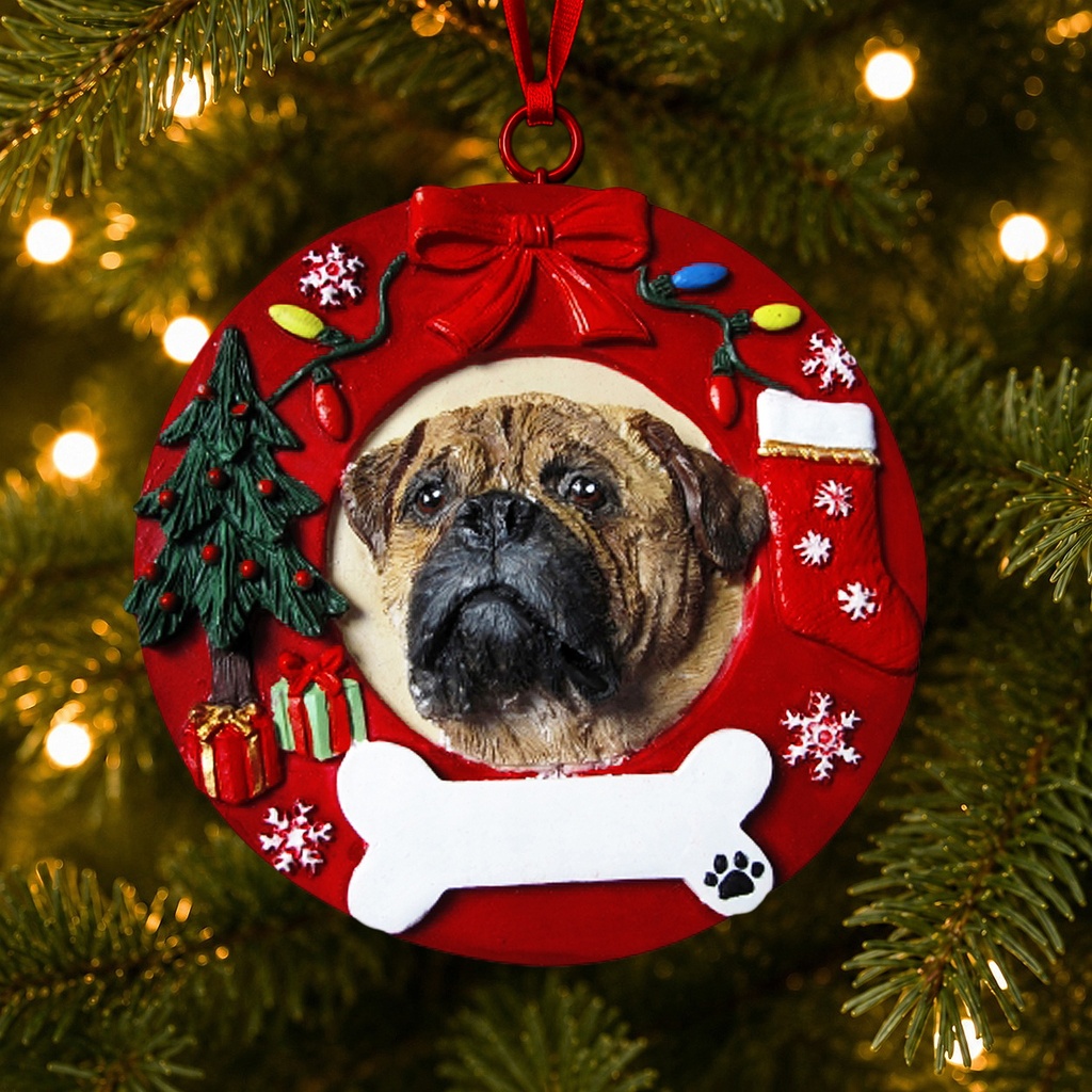 Bullmastiff  Circle-Shaped Ornaments