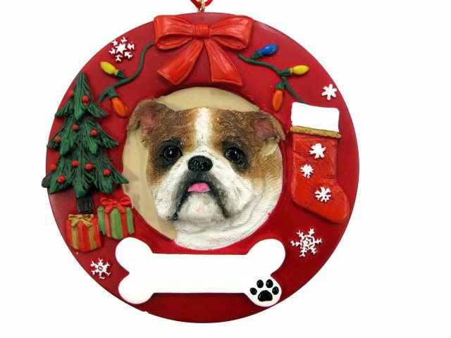 Bulldog  Circle-Shaped Ornaments