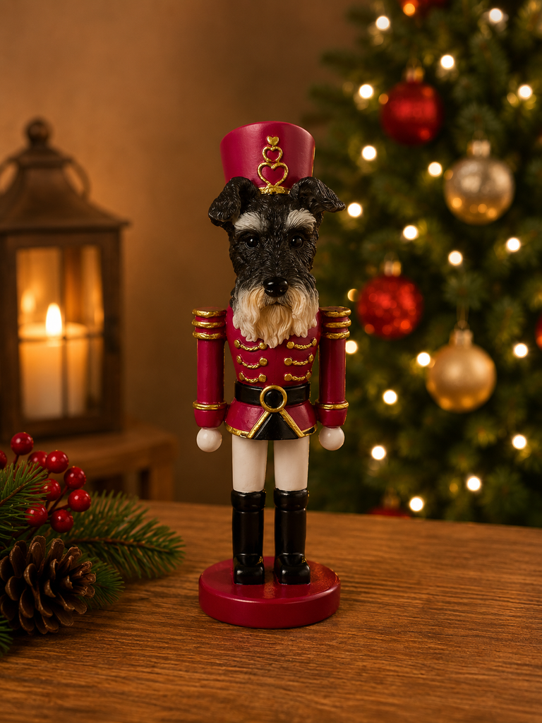 Schnauzer, uncropped Soldier ornament