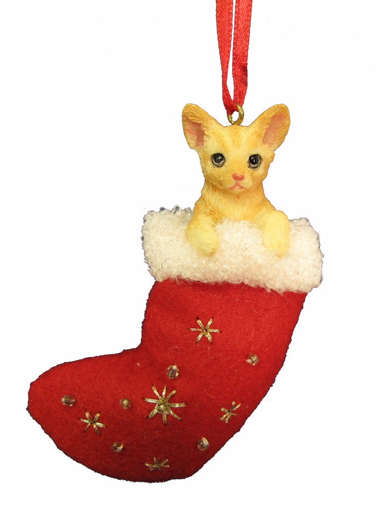 Tabby, orange ornament