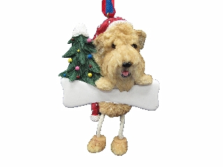 Soft Coated Wheaten, Dangling Dog Ornament