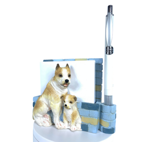 Pit Bull, tan and white XXX Note Holder