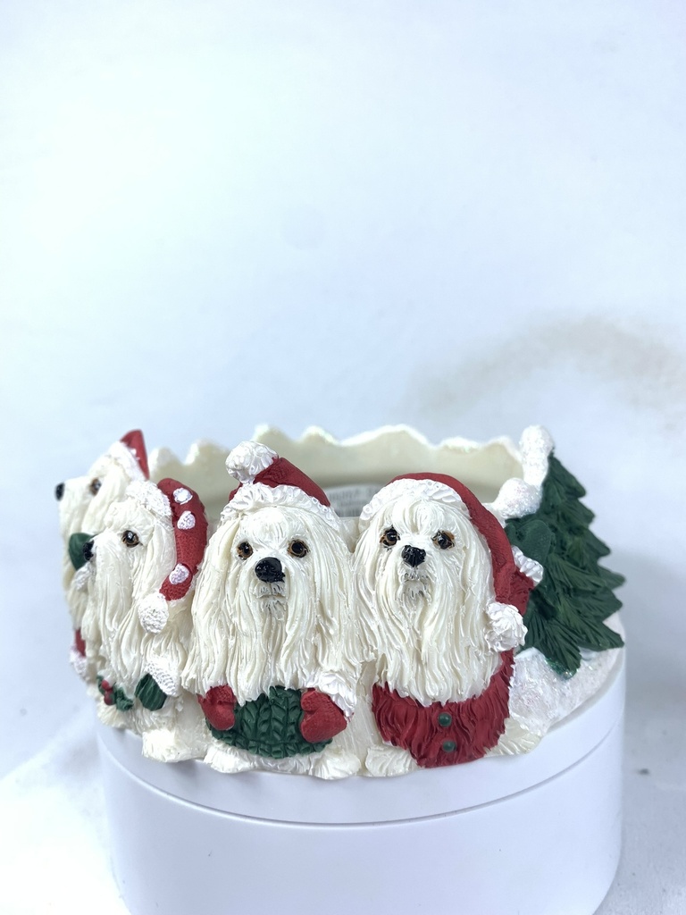 Maltese candle topper (Ceramic)