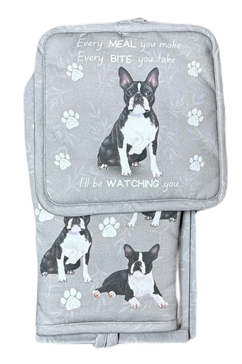 [311-76] Boston Terrier - 3 Piece Kitchen Set