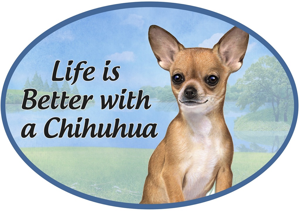 Chihuahua, tan Euro Magnets