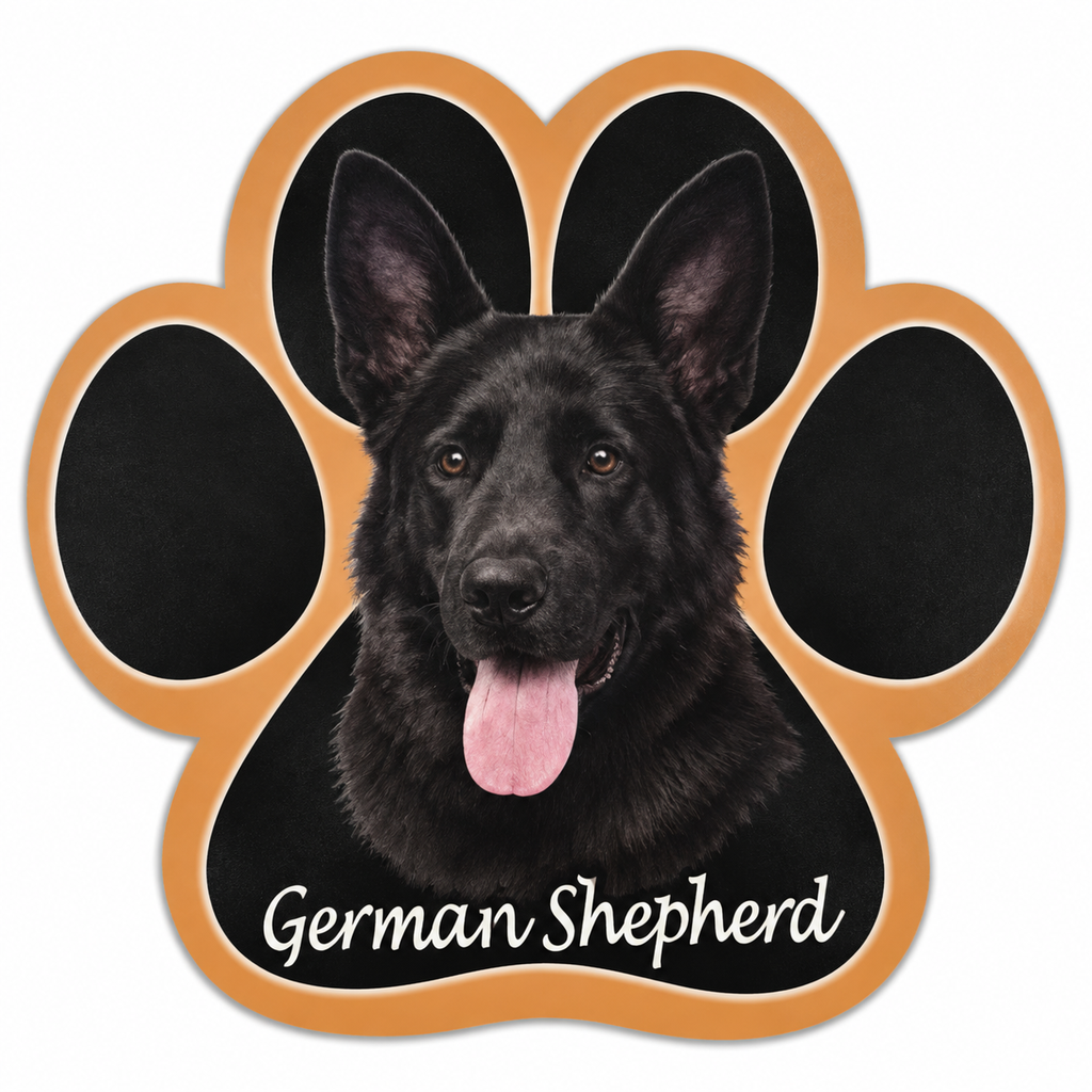 German Shepherd, black mousepad