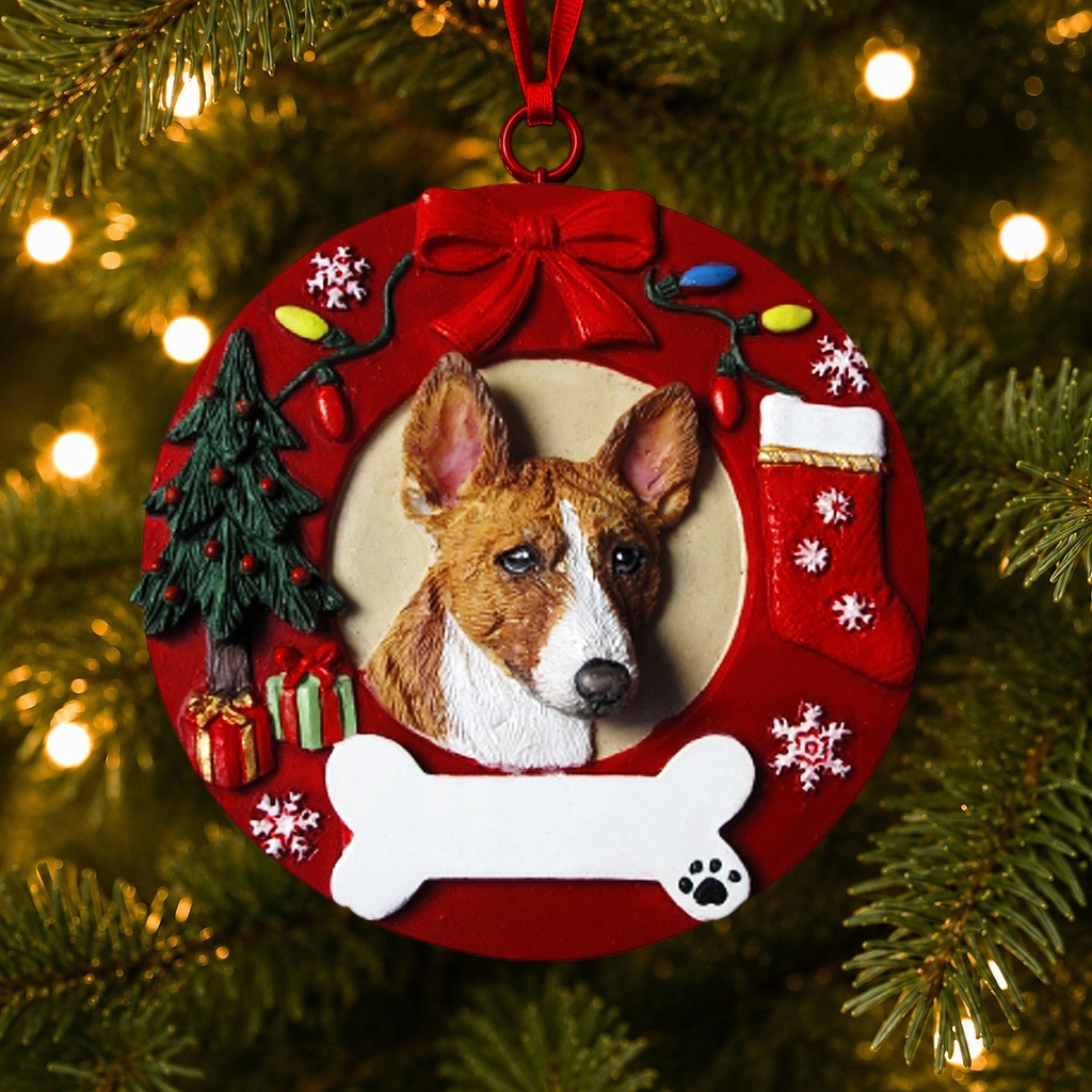 Basenji Circle-Shaped Ornament
