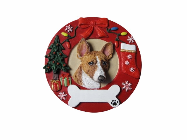 Basenji Circle-Shaped Ornament