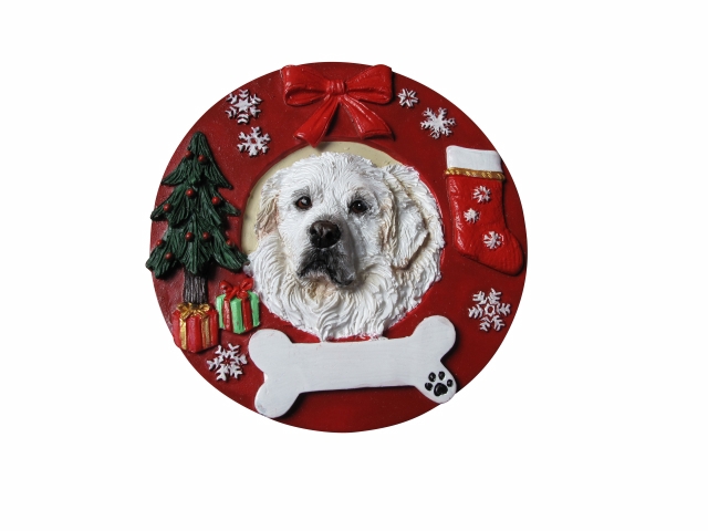 Great Pyrenees Circle-Shaped Ornament