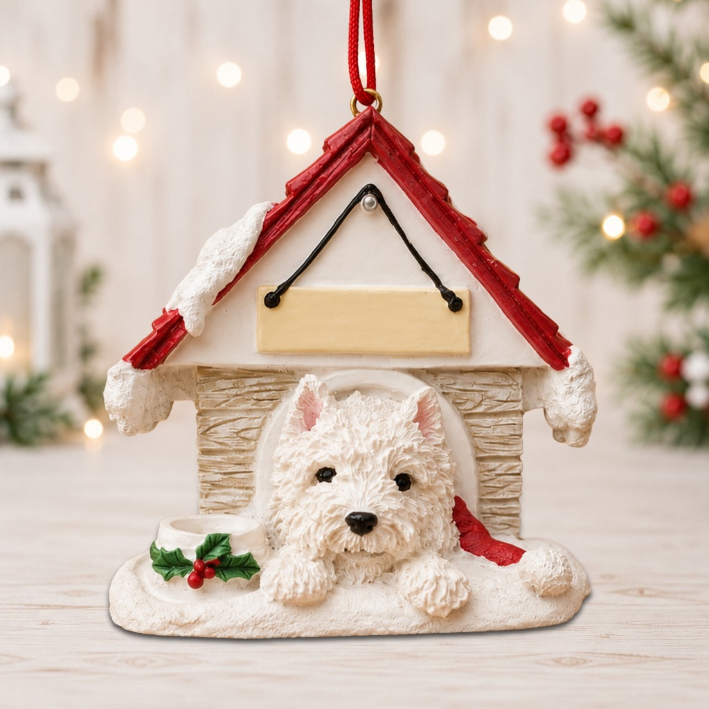 Westie Doghouse ornament
