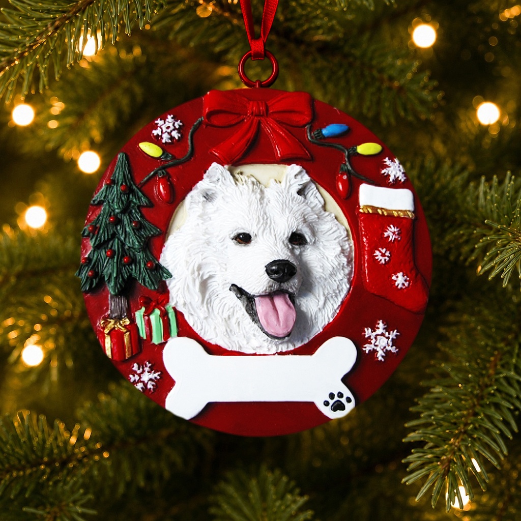 Samoyed Circle- Shaped Ornament