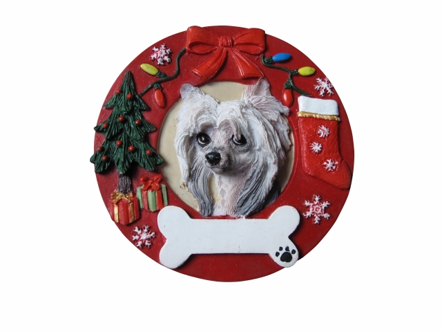 Chinese Crested Circle-Shaped Ornament