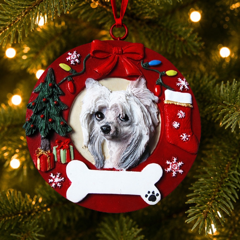 Chinese Crested Circle-Shaped Ornament