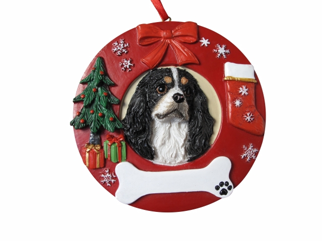 King Charles, tri-color  Circle-Shaped Ornaments