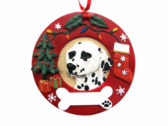 Dalmatian  Circle-Shaped Ornaments