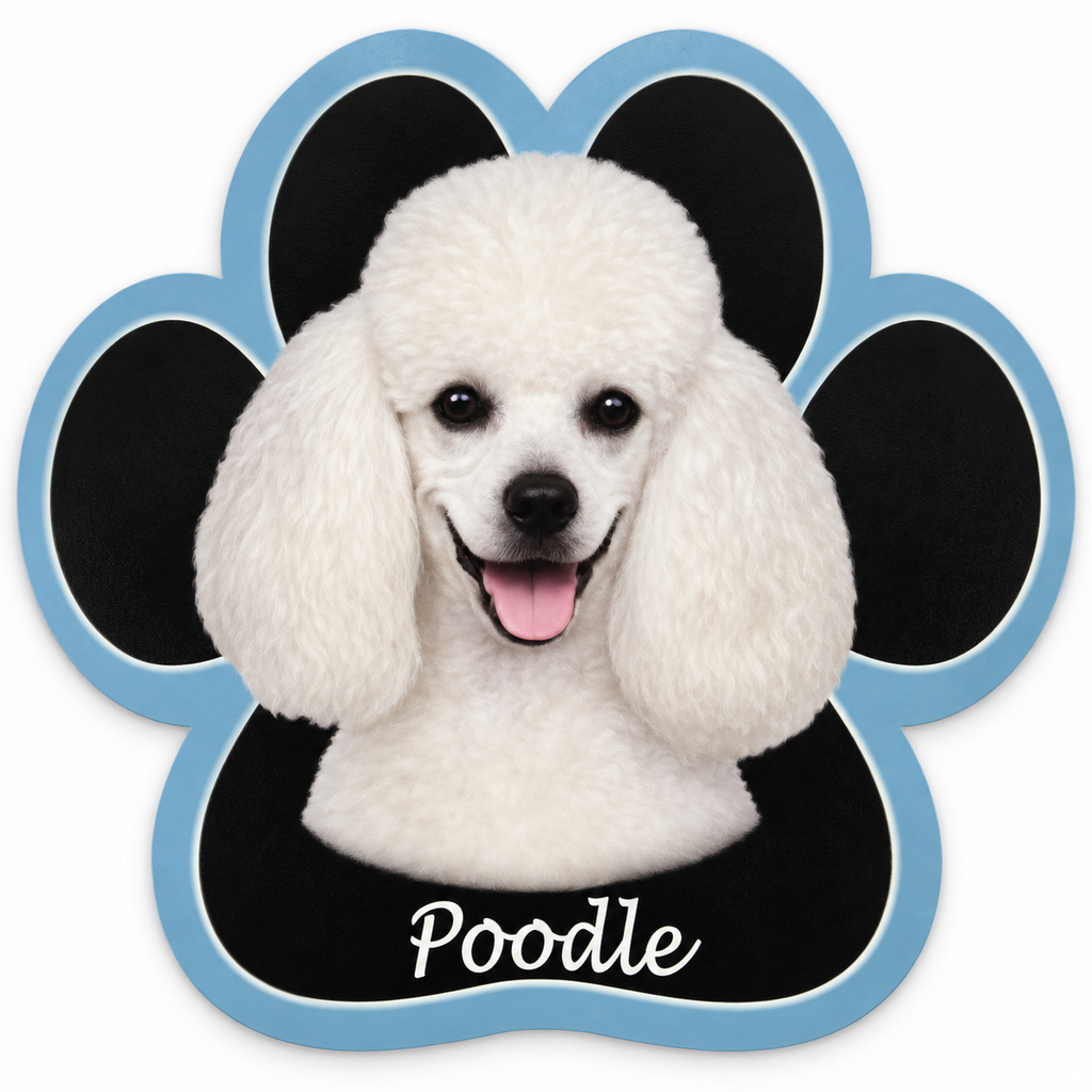 Poodle, white  mousepad