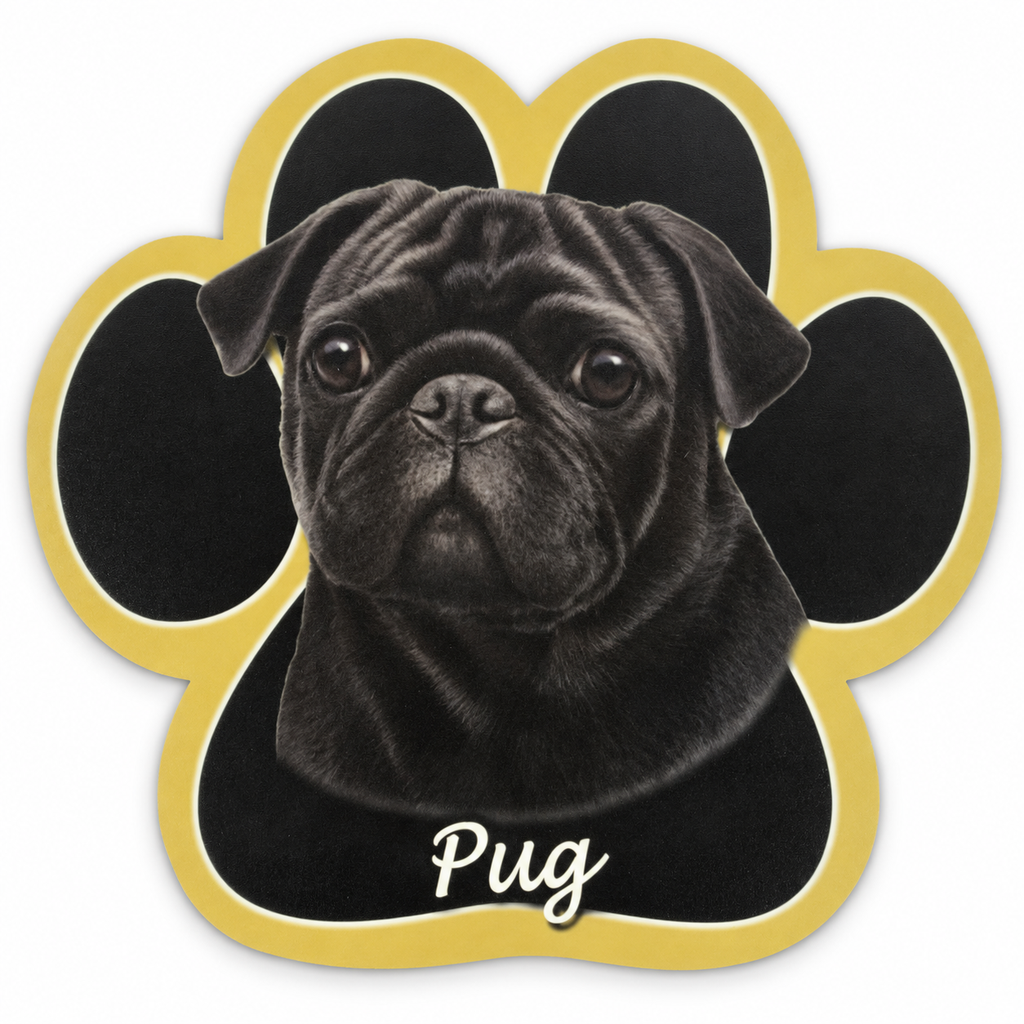 Pug, black  mousepad