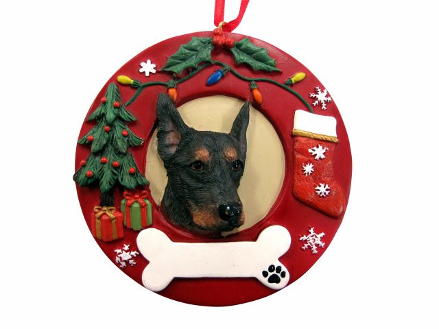 Doberman  Circle-Shaped Ornaments