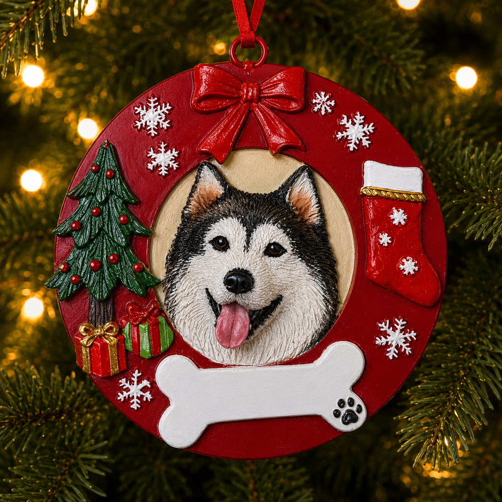 American Bulldog Circle-Shaped Ornaments