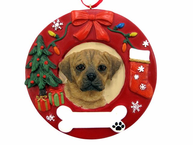 Puggle  Circle-Shaped Ornaments