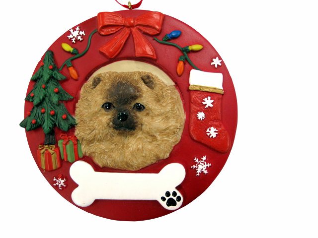 Pomeranian  Circle-Shaped Ornaments