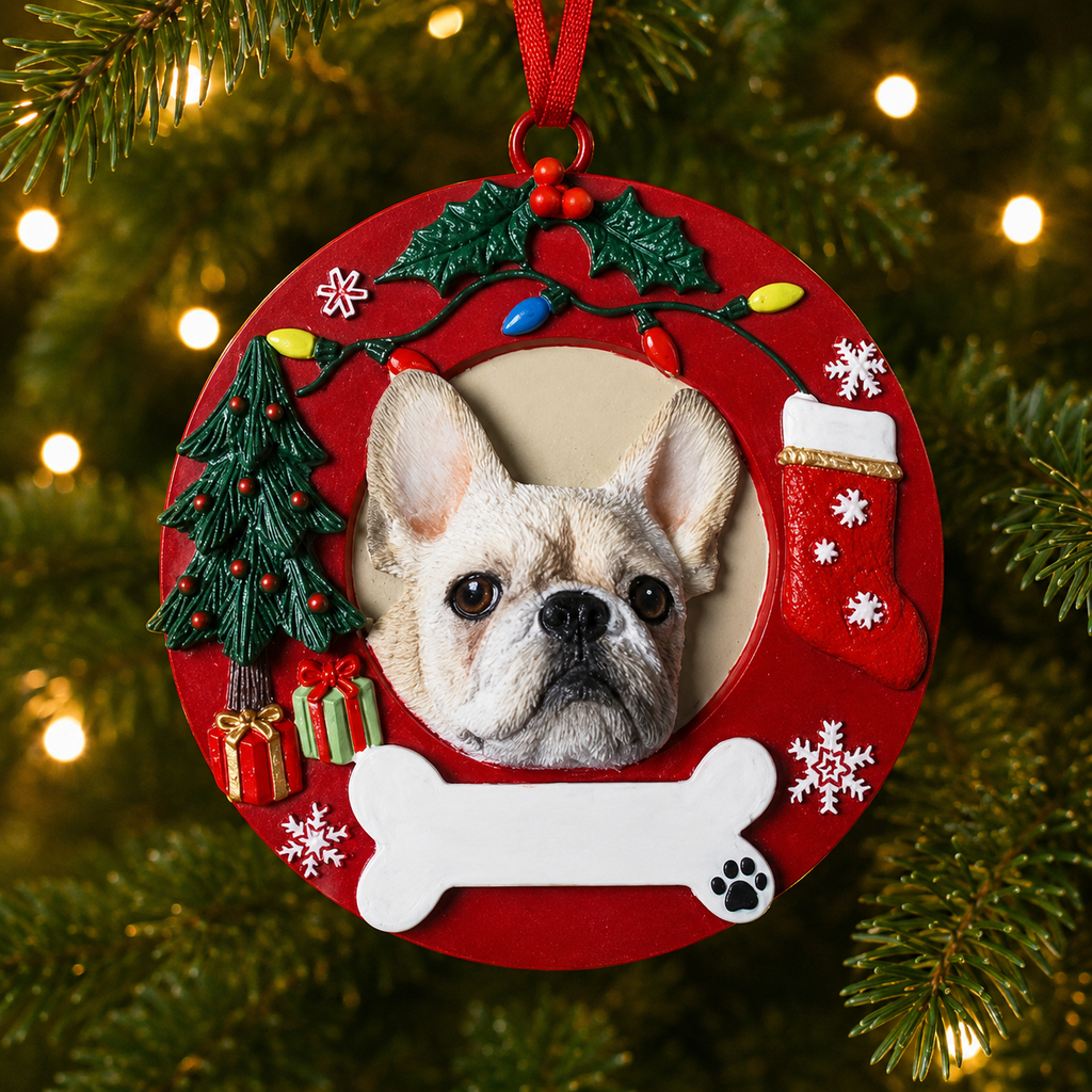 French Bulldog  Circle-Shaped Ornaments