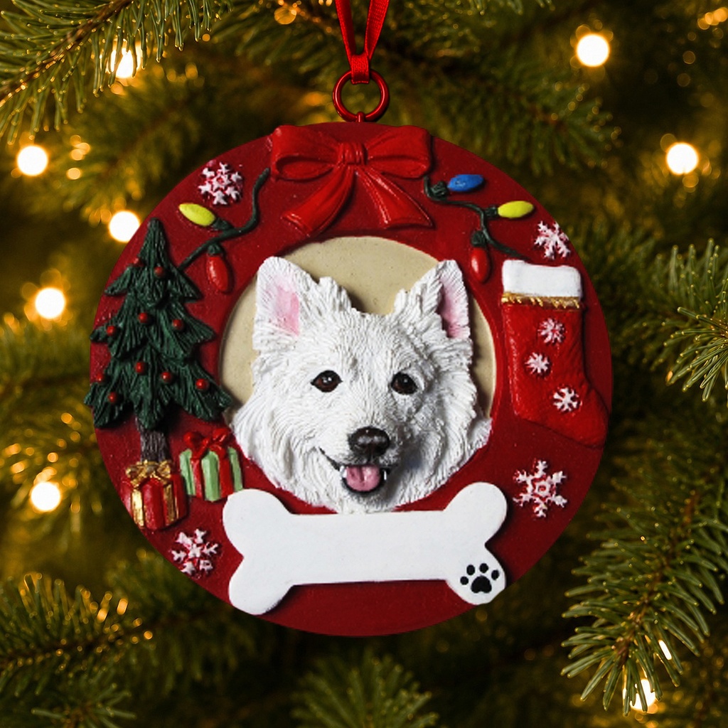 American Eskimo  Circle-Shaped Ornaments