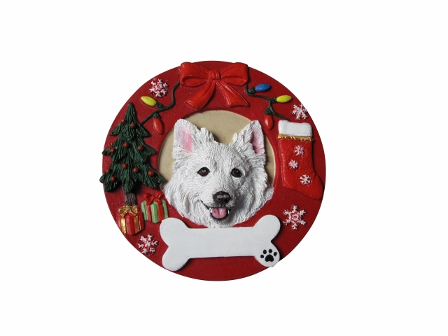 American Eskimo  Circle-Shaped Ornaments