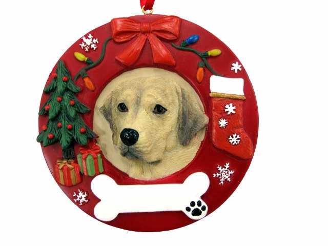 Labrador, yellow  Circle-Shaped Ornaments