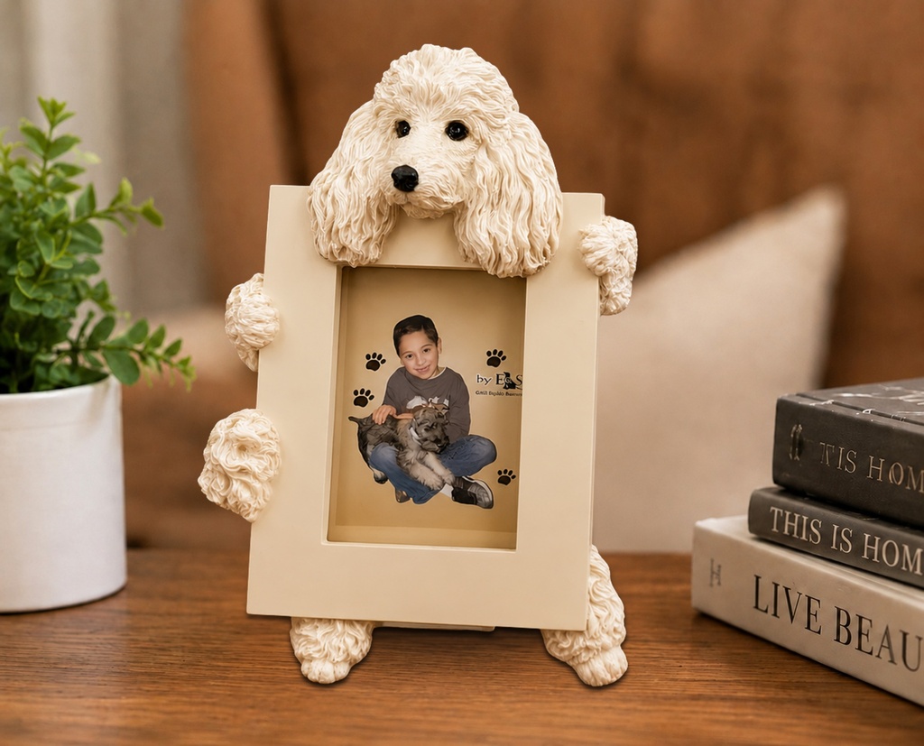 Poodle, white (2 1/2x 3 1/2)
