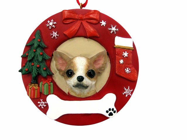 Chihuahua, tan  Circle-Shaped Ornaments