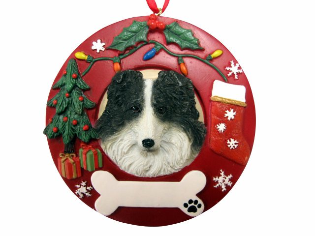 Border Collie  Circle-Shaped Ornaments