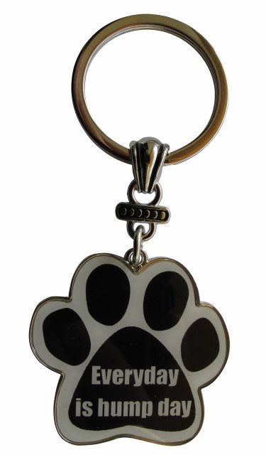 Everyday is a hump day Keychains, paw shaped