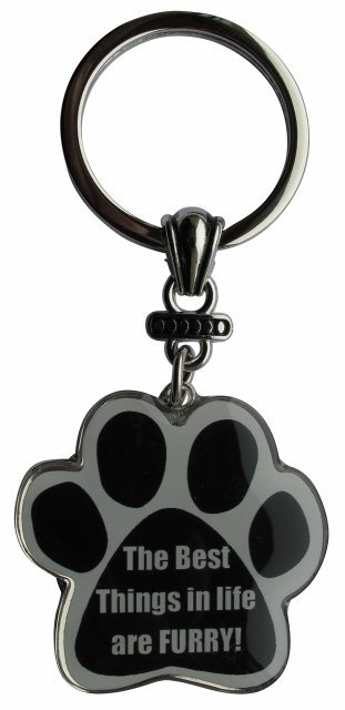 The best things in life are furry Keychains, paw shaped