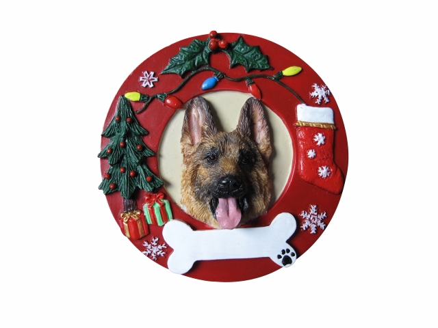 German Shepherd  Circle-Shaped Ornaments