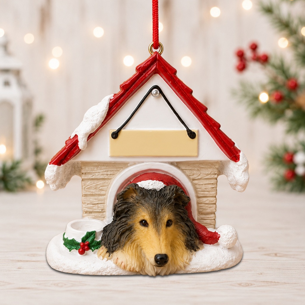 Sheltie Doghouse ornament