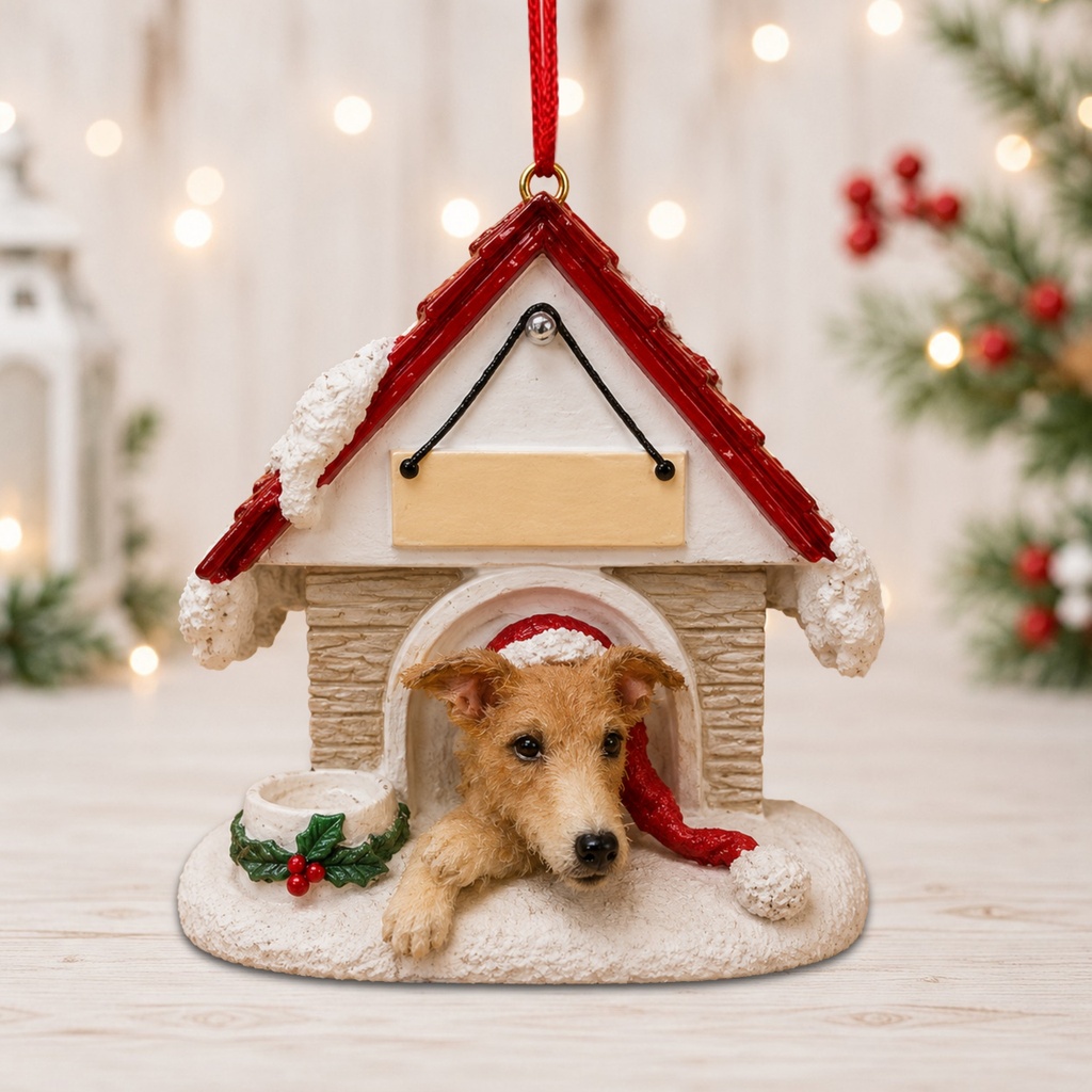 Greyhound, Doghouse Ornament
