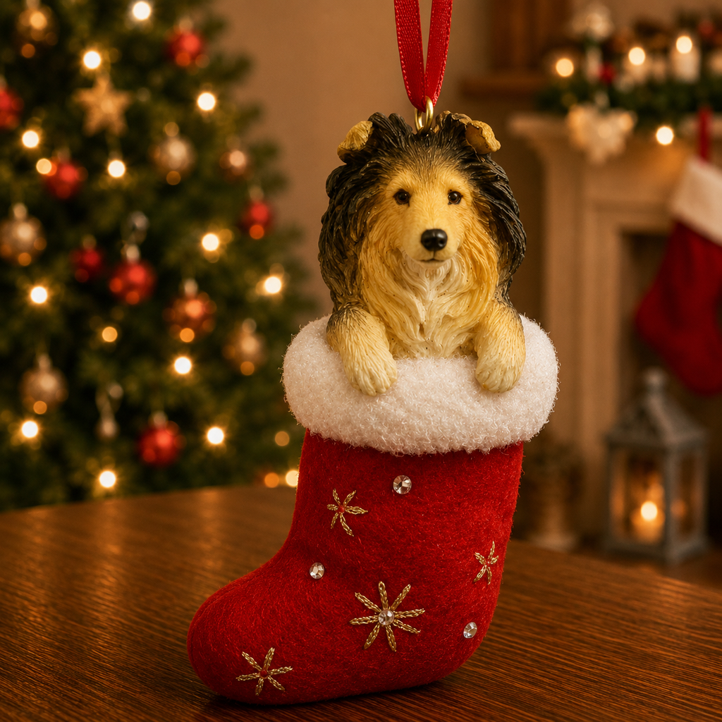 Santa's Little Pals, Sheltie ornament