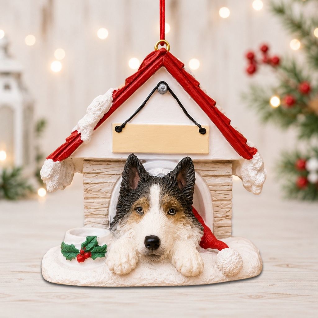 Siberian Husky Doghouse ornament