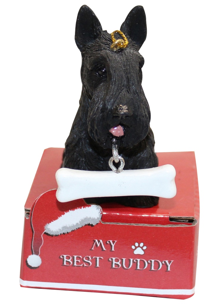 Scottie  Ornament statue with bone