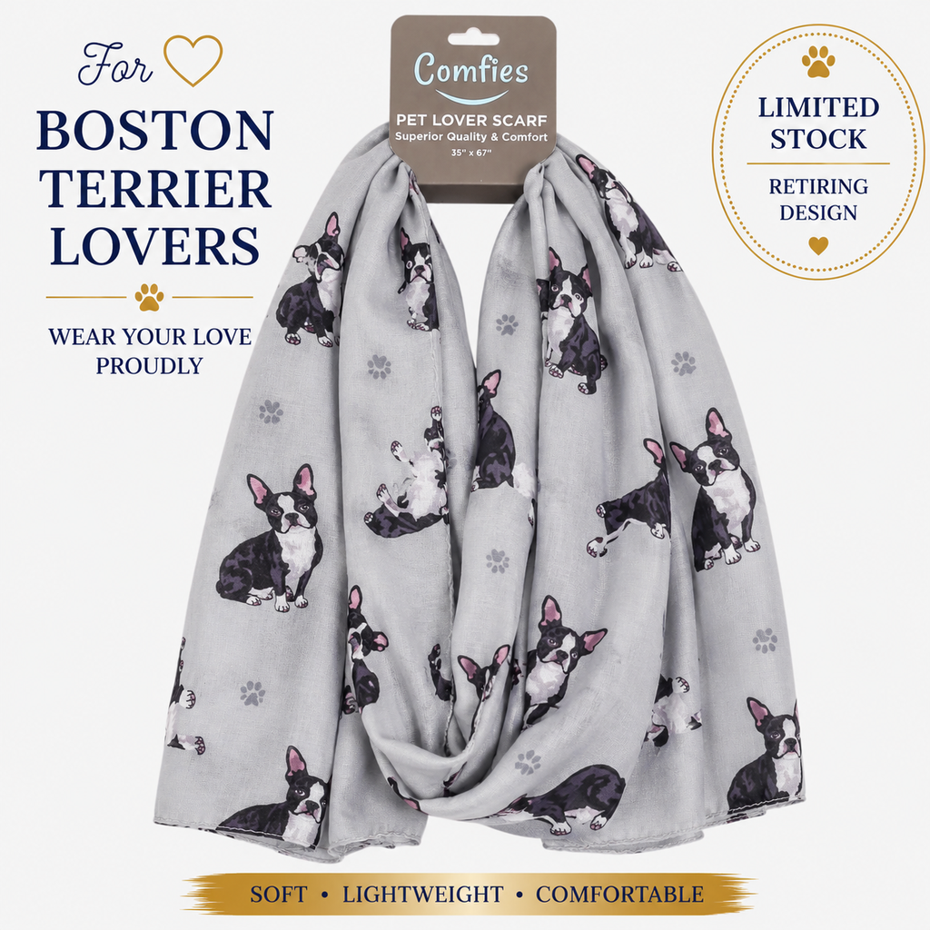 Boston Terrier, Pet Lover Scarf