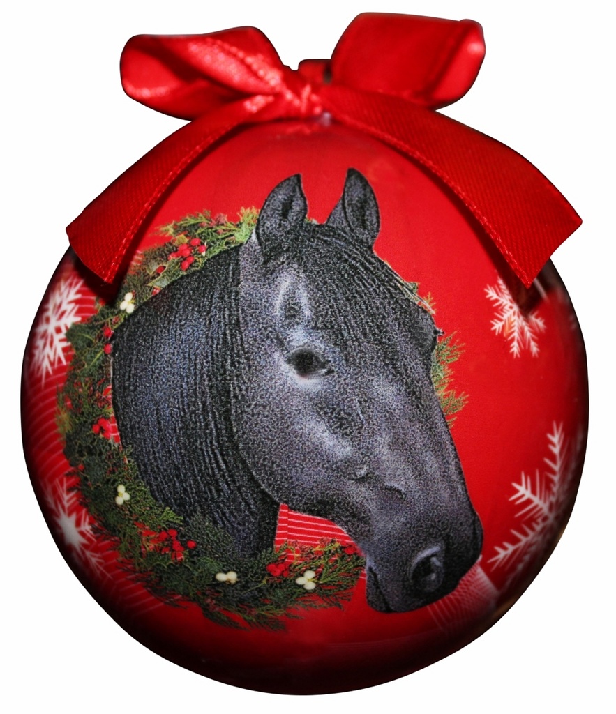 Horse, black Ornament, Christmas ball