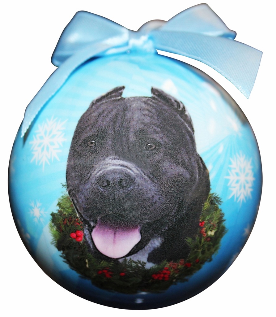 Pit Bull, black Ornaments, Christmas Ball