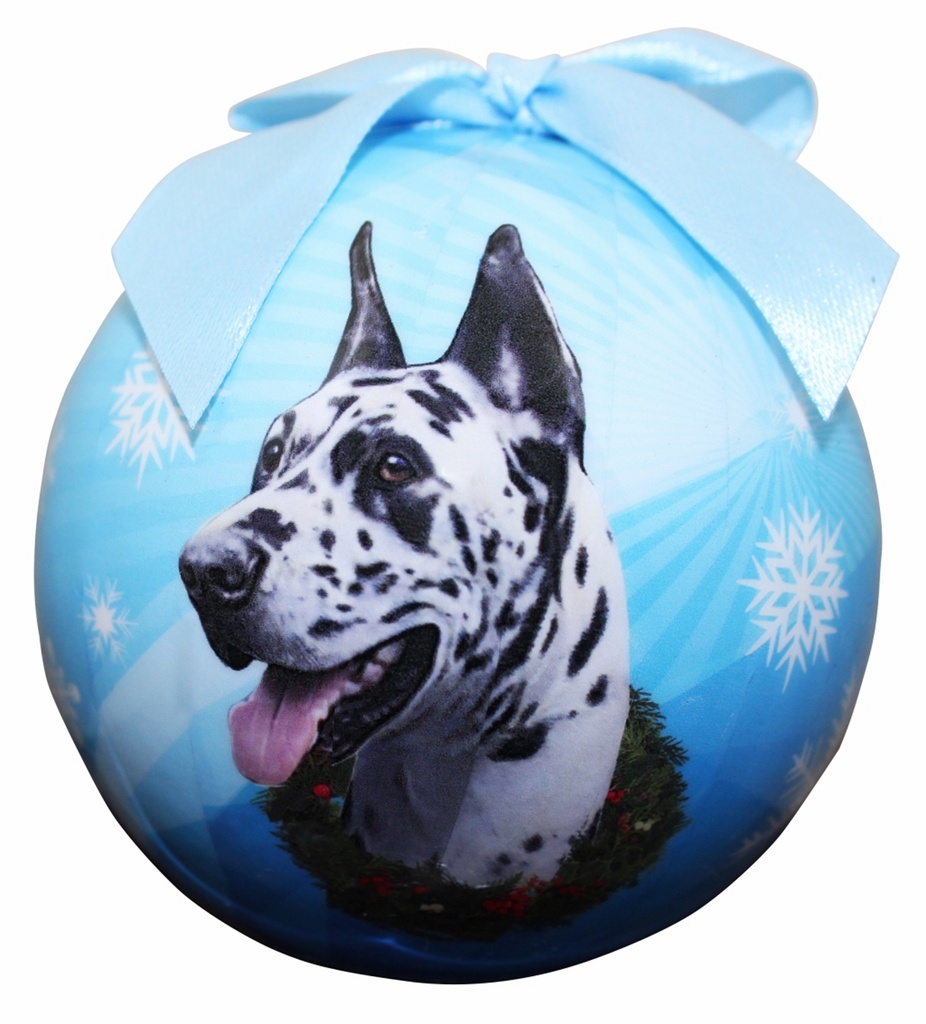 Harlequin Dane Dog  Ornaments, Christmas Ball
