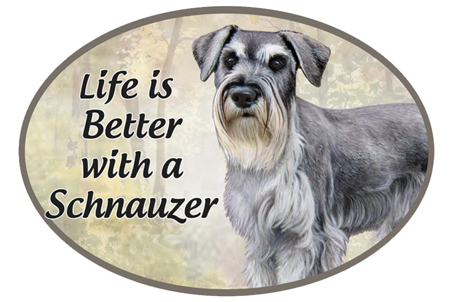 Schnauzer, uc car magnets, oval