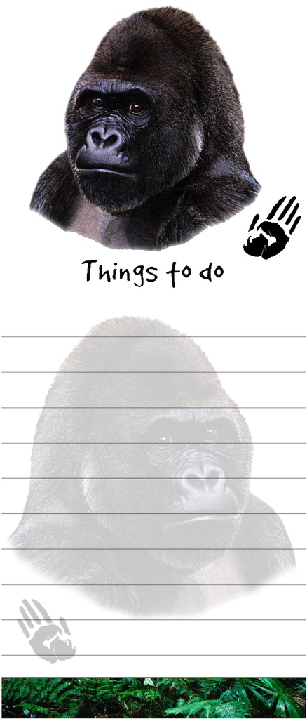 Gorilla Notepads, Magnetic Tall Die-Cut