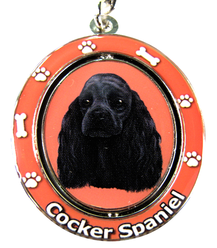 Cocker Spaniel, black keychain