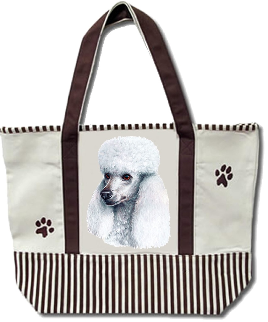 Poodle, White Tote Bag