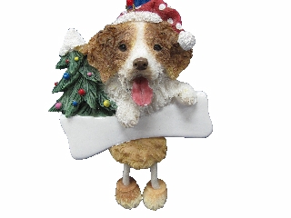 Brittany Spaniel, Dangling Dog Ornament