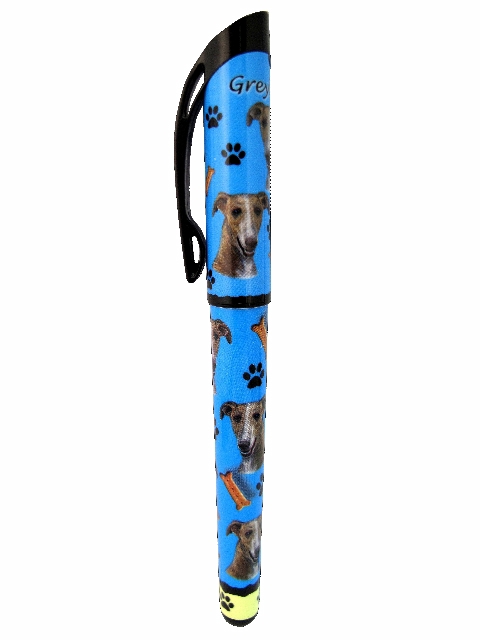 Greyhound, brindle pen